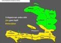 Haïti-Météo : Des pluies intenses attendues, cinq départements en alerte jaune